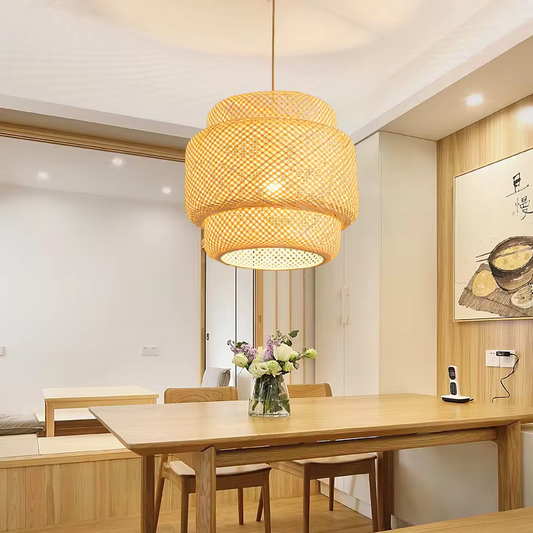 Elegant Handmade Bamboo Pendant Light