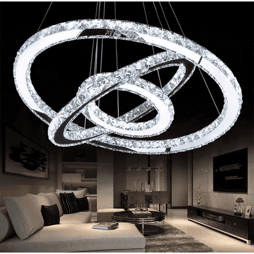 Modern Crystal Circle Chandelier