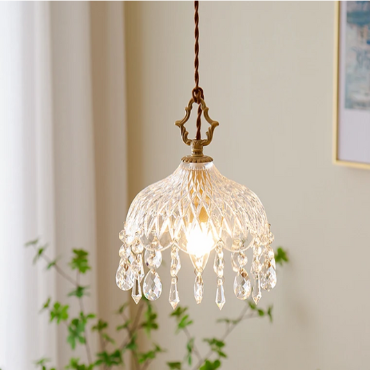 French Retro Glass Pendant Light