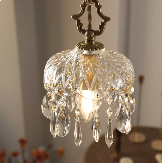 French Retro Glass Pendant Lights