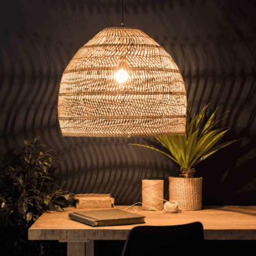 rattan hanging lamp