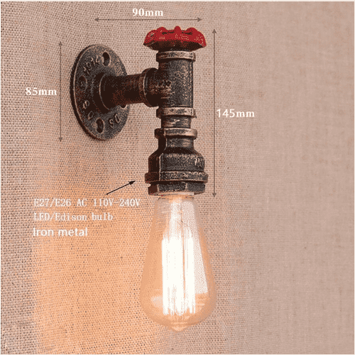 Loft Industrial Retro Pipe Wall Lamp