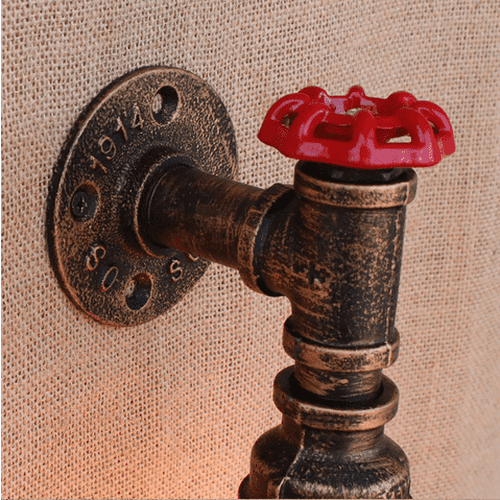 Loft Industrial Retro Pipe Wall Lamp