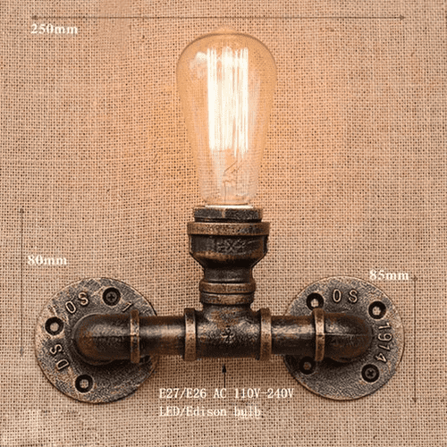 Loft Industrial Retro Pipe Wall Lamp