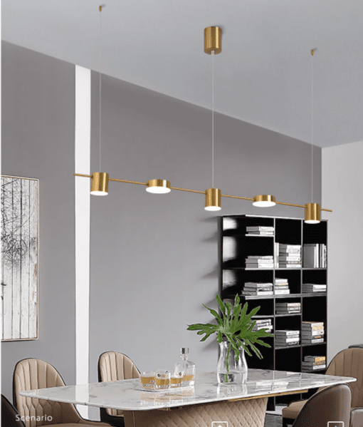 Modern Brass Chandelier