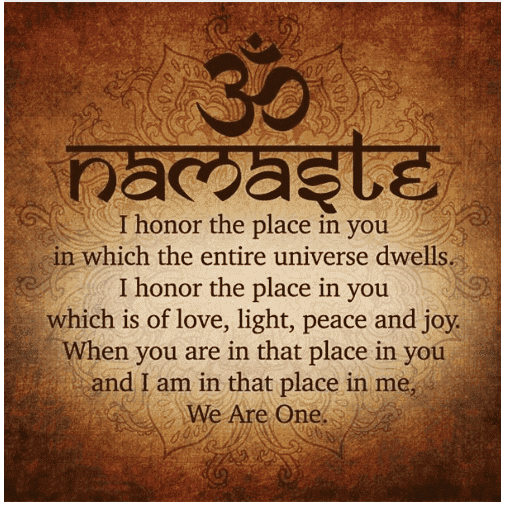 namaste spiritual canvas print