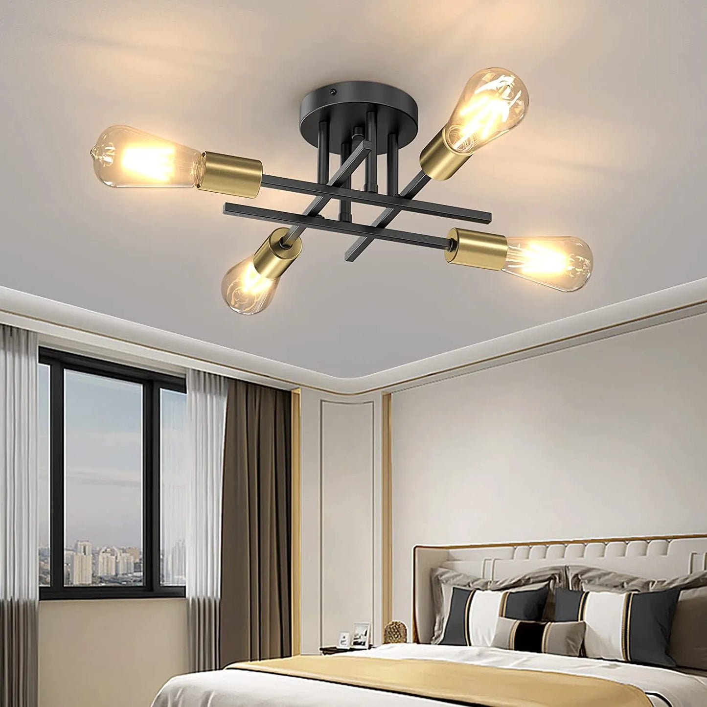 Semi Flush Mount Modern Ceiling Light