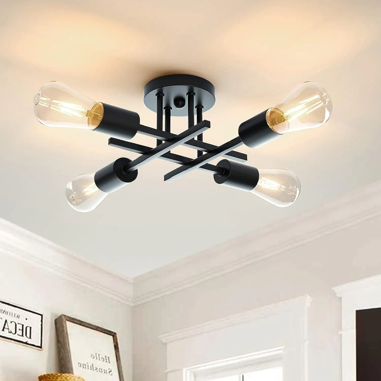 Semi Flush Mount Modern Ceiling Light