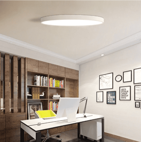 modern round ceiling light panel with remote control