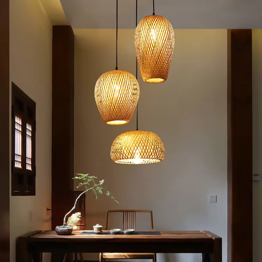 3 Piece Bamboo Pendant Light