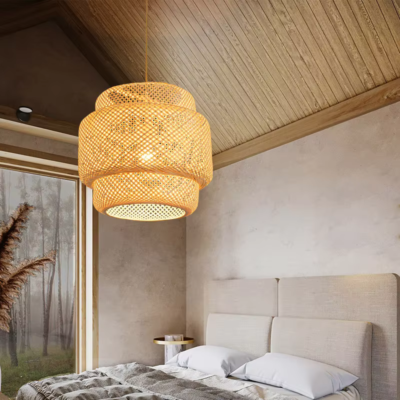 Elegant Handmade Bamboo Pendant Light