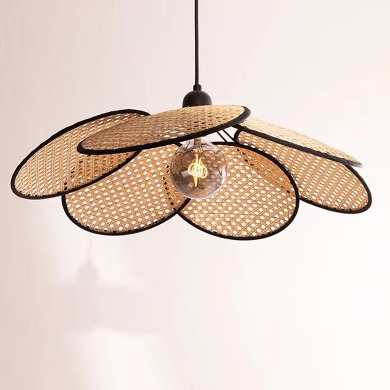 Rattan Chandelier Light Fixture