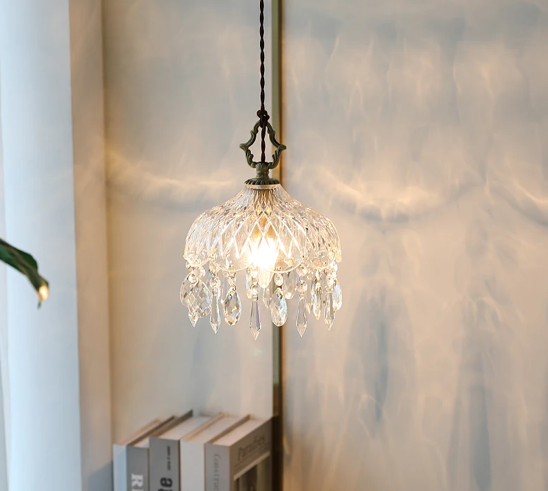 French Retro Crystal Pendant Light