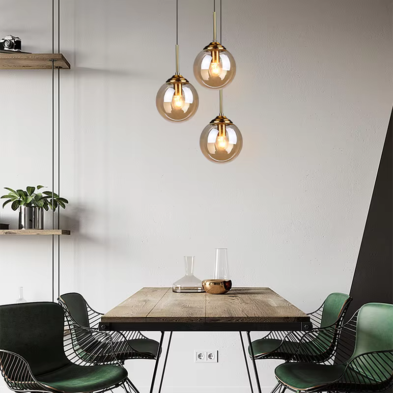 Glass Ball Pendant Light