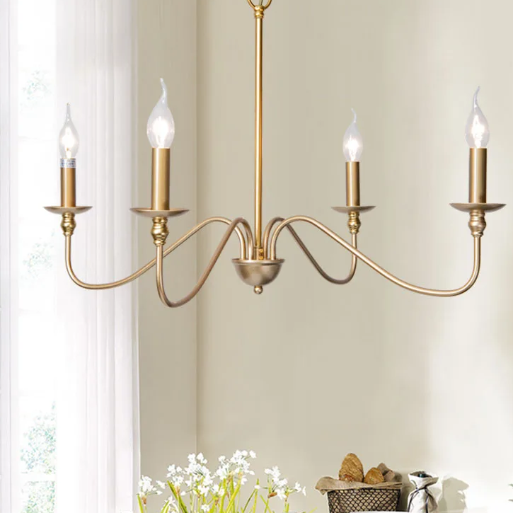 gold iron chandelier