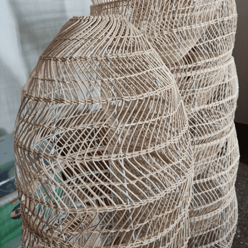 handmade rattan lamps