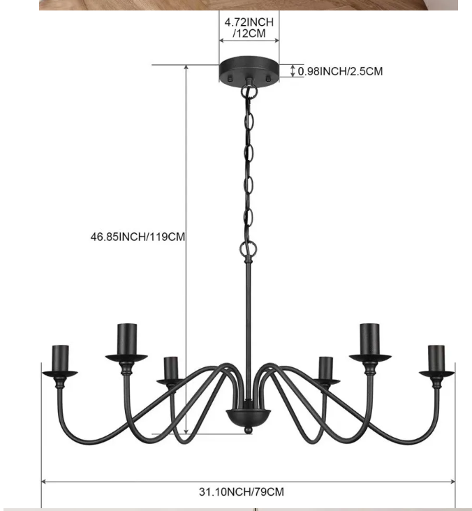 iron chandelier