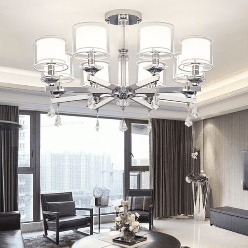 modern chrome chandelier