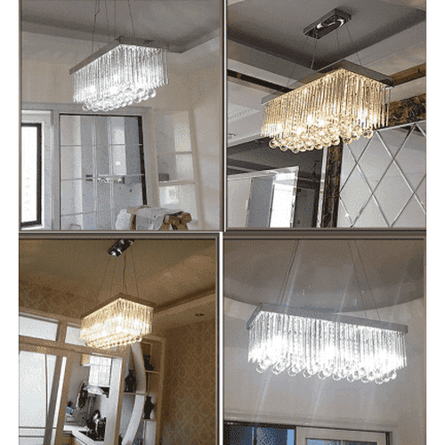 Modern Square Crystal Chandelier