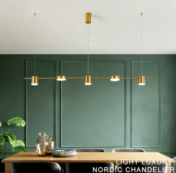 Modern Brass Chandelier