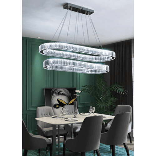 modern crystal chandelier chrome