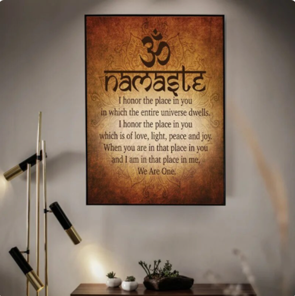 namaste canvas print