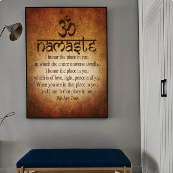 namaste wall decor