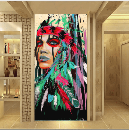 Native American Girl Canvas Print