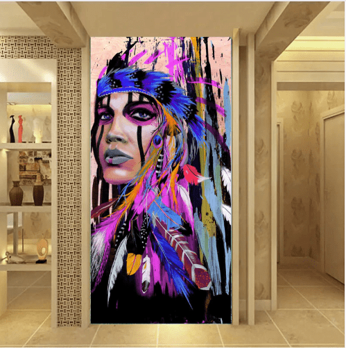 Native American Girl Canvas Print