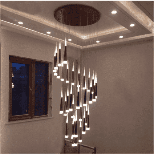 Pendant Cluster Chandelier For Stairs Foyer