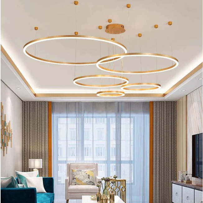 post modern circle chandelier