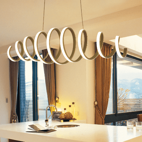 spiral pendant light