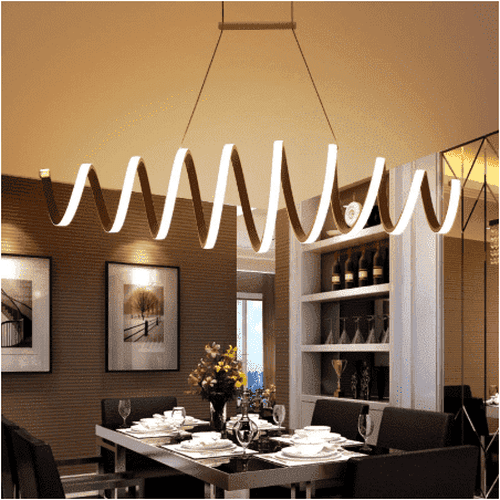 spiral pendant light