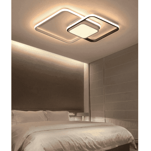 Modern Double Square Ceiling Light