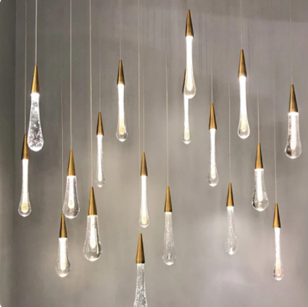 water drop pendant light