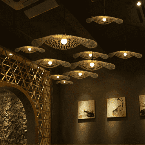 Bamboo Wicker Ceiling Light